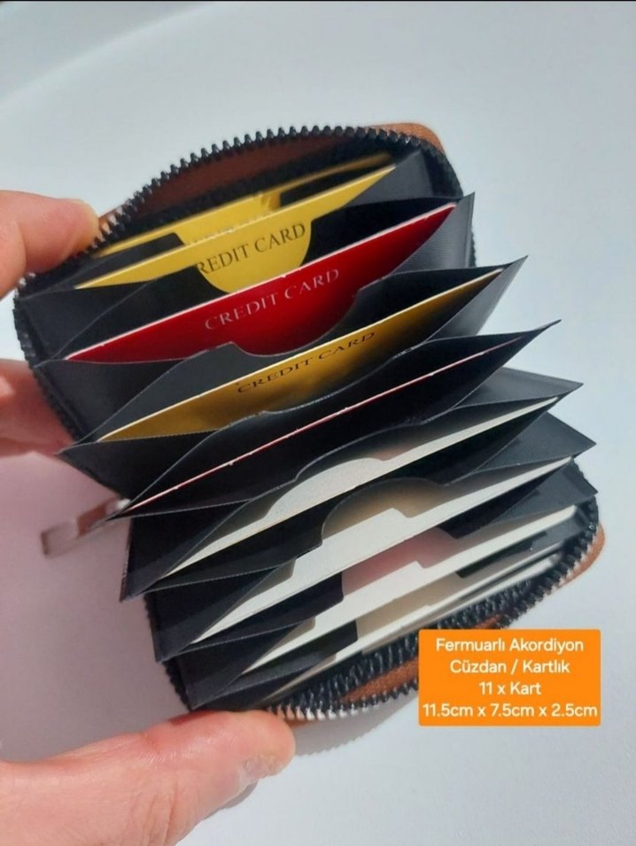 Fermuarlı Kahverengi Erkek Cüzdanı - Görsel 2