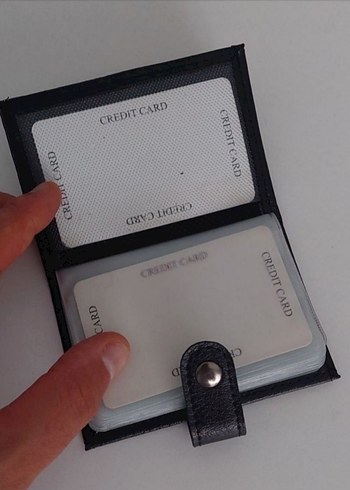 Düğmeli Siyah Erkek Cüzdanı - Görsel 2