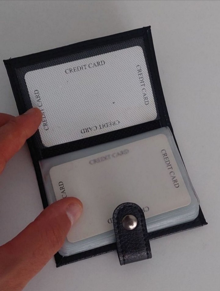 Düğmeli Siyah Erkek Cüzdanı - Görsel 2