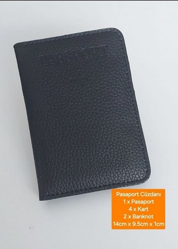 Siyah Erkek Pasaport Cüzdanı - Görsel 2