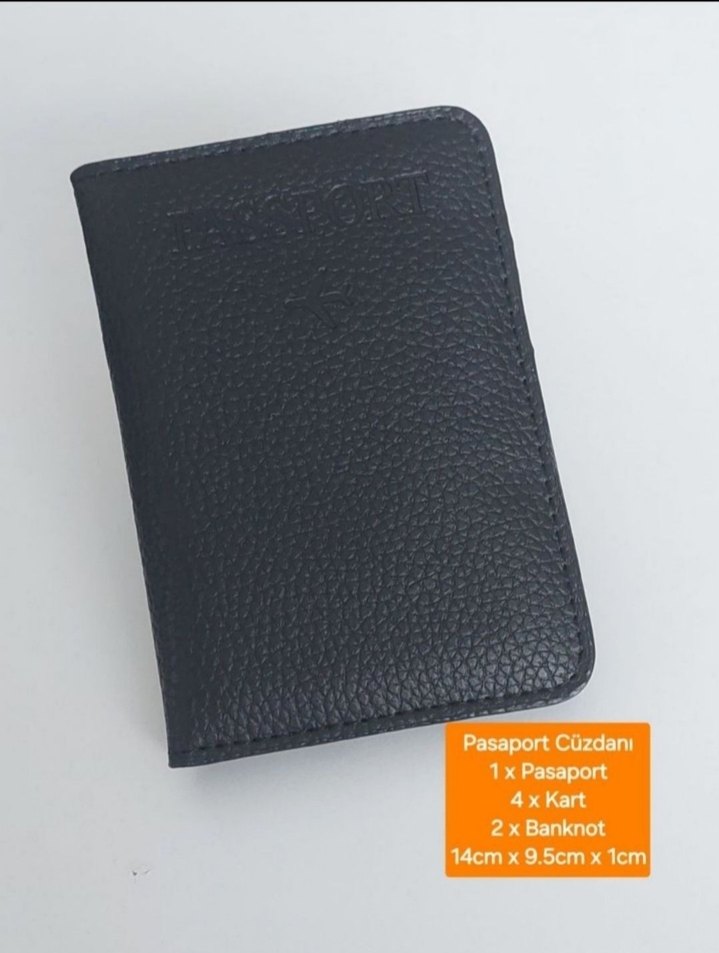 Siyah Erkek Pasaport Cüzdanı - Görsel 2