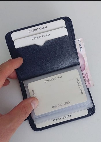 Mavi Kareli Erkek Cüzdanı - Görsel 2