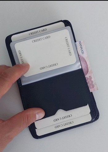 Mavi Kareli Erkek Cüzdanı - Görsel 3