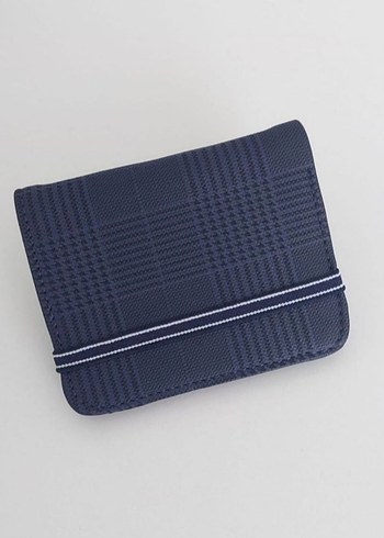 Mavi Kareli Erkek Cüzdanı - Görsel 4