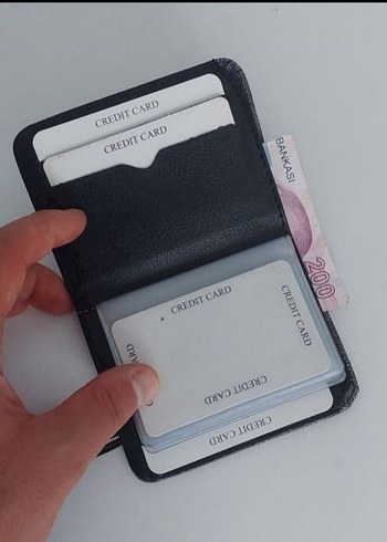 Gri Erkek Cüzdanı, 17 Kartlık, 1 Banknotluk - Görsel 2