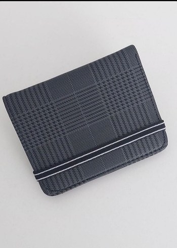 Gri Ekose Desenli Erkek Cüzdanı - Görsel 4