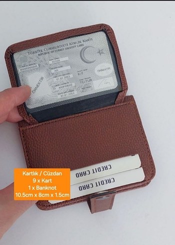 Kahverengi suni Deri Erkek Cüzdanı - Görsel 2