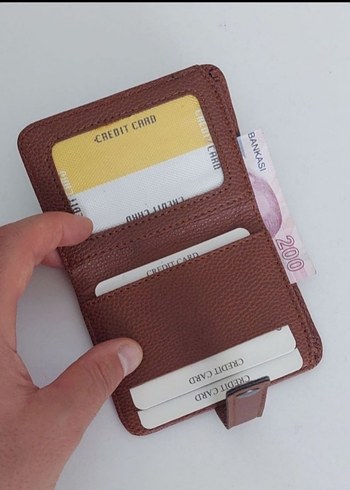 Kahverengi suni Deri Erkek Cüzdanı - Görsel 3