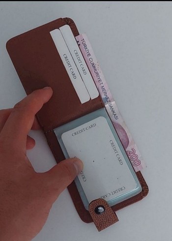 Kahverengi Erkek suni Deri Kartlık Cüzdan - Görsel 2