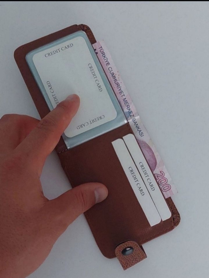 Kahverengi Erkek suni Deri Kartlık Cüzdan - Görsel 3