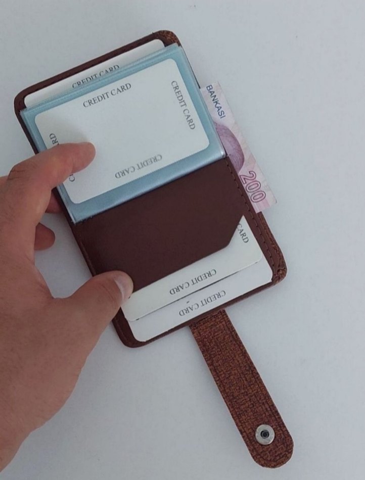 Kahverengi suni Deri Erkek Cüzdanı - Görsel 3