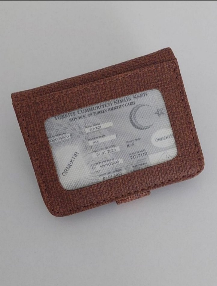 Kahverengi suni Deri Erkek Cüzdanı - Görsel 4