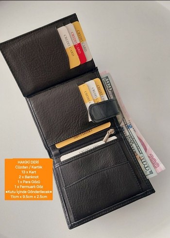 Siyah Deri Erkek Cüzdanı - Görsel 3