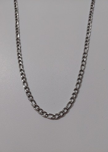 Paslanmaz Çelik Gri Erkek Kolye 54cm - Görsel 2