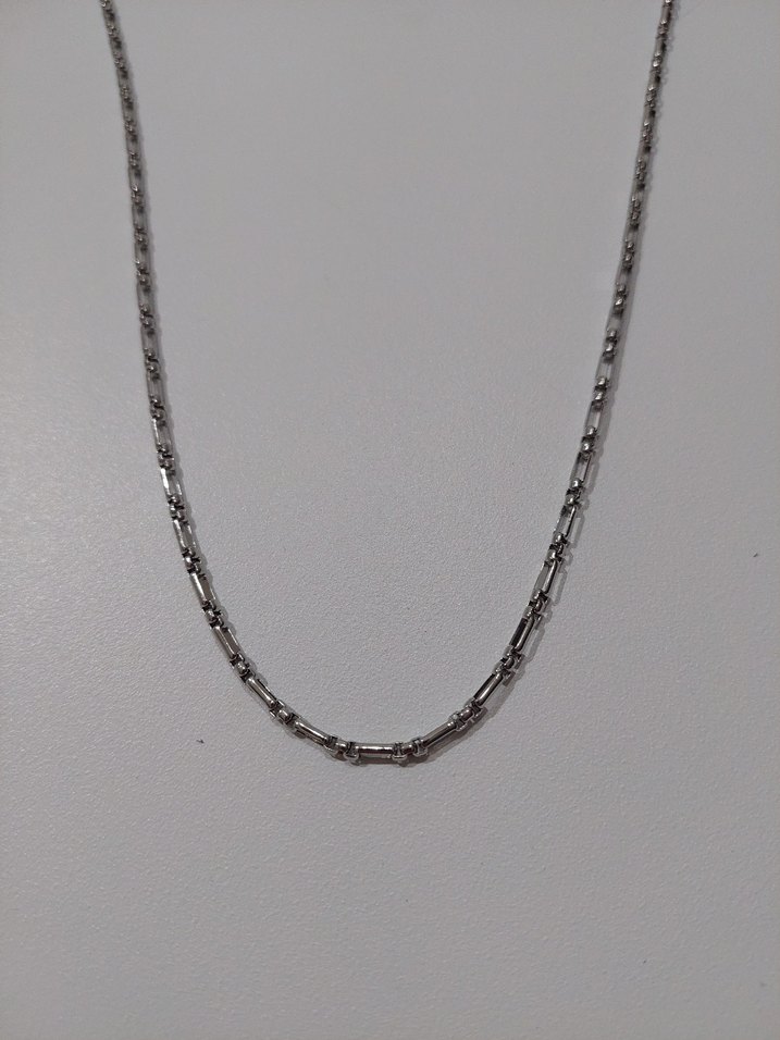 61 cm Gri Paslanmaz Çelik Erkek Kolye - Görsel 2