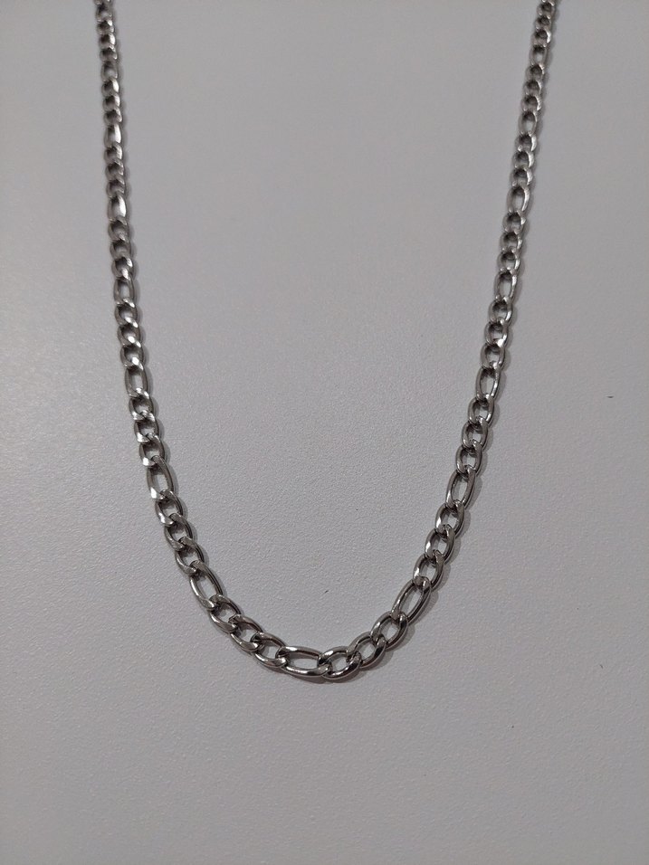 Gri Minimalist Erkek Kolye 54cm Paslanmaz Çelik - Görsel 2