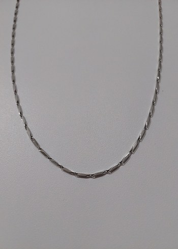 Minimalist Gri Paslanmaz Çelik Erkek Kolye 60cm - Görsel 2