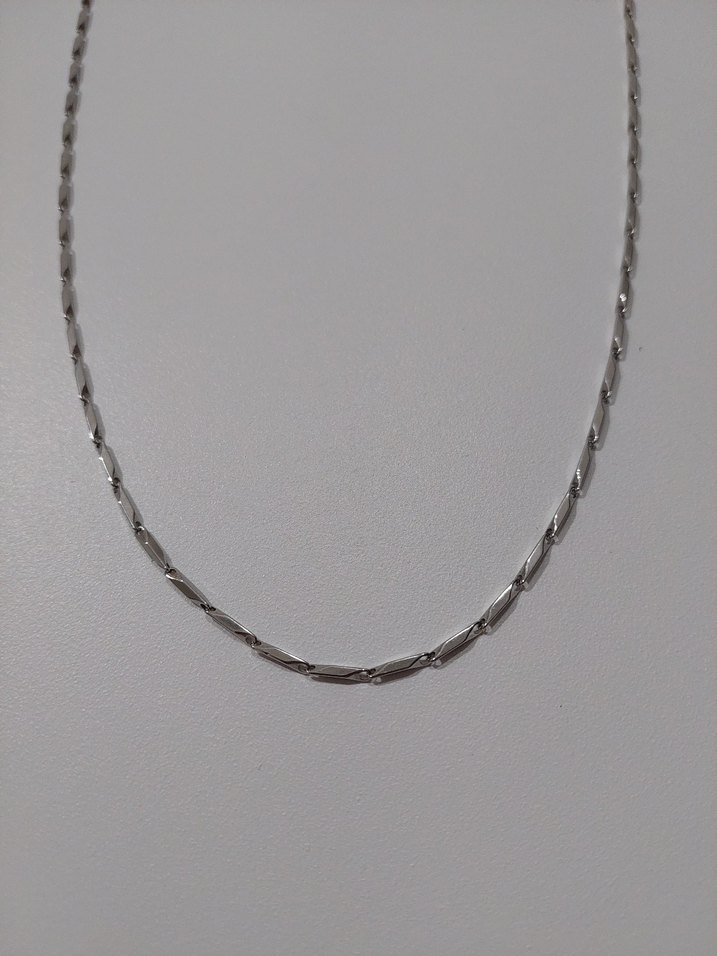 Minimalist Gri Paslanmaz Çelik Erkek Kolye 60cm - Görsel 2