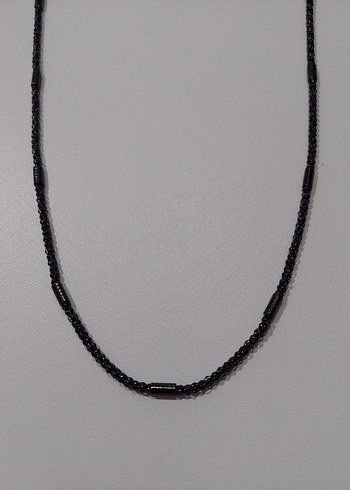 60cm Siyah Paslanmaz Çelik Zincir Kolye - Görsel 2