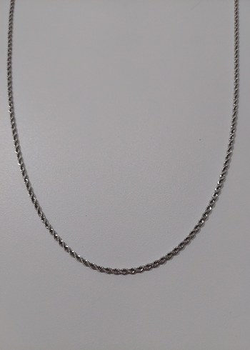 Gri Yılan Desenli Zincir Detaylı Kadın Kolye 80cm - Görsel 2