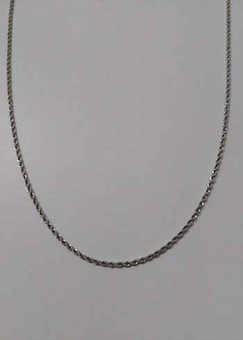 Gri Yılan Desenli 80 cm Zincir Kolye - Görsel 2