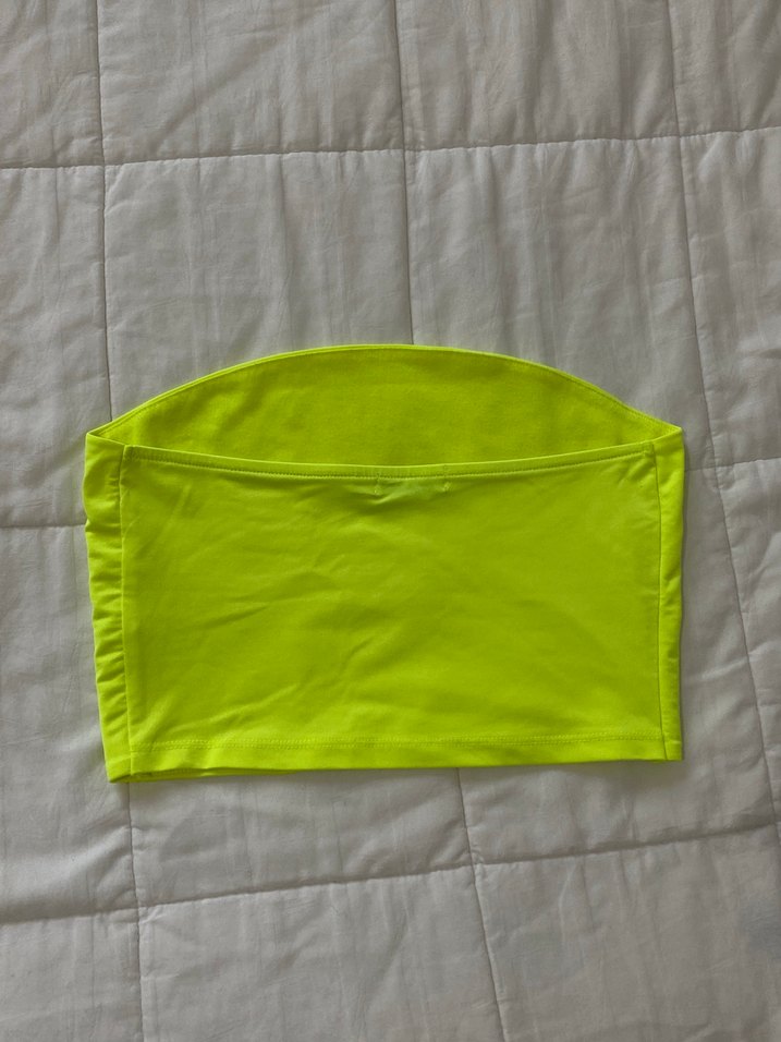 Sarı Renk Straplez Krop - Görsel 2