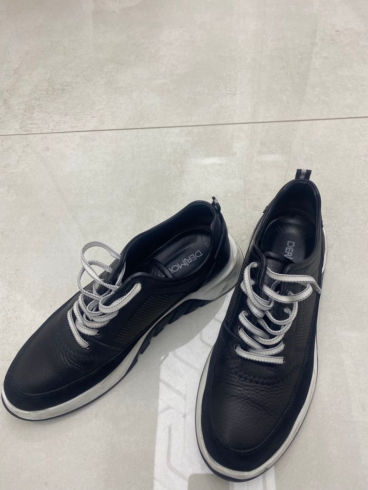 Siyah Bağcıklı Erkek Günlük Spor Ayakkabı - Görsel 2