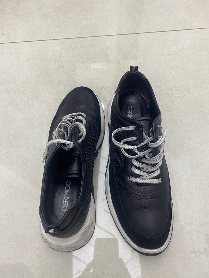 Siyah Bağcıklı Erkek Günlük Spor Ayakkabı - Görsel 5