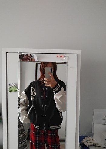 Siyah Oversize Bomber Ceket