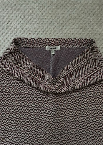 Triko Kumaşlı Kahverengi Midi Kalem Etek - Görsel 2