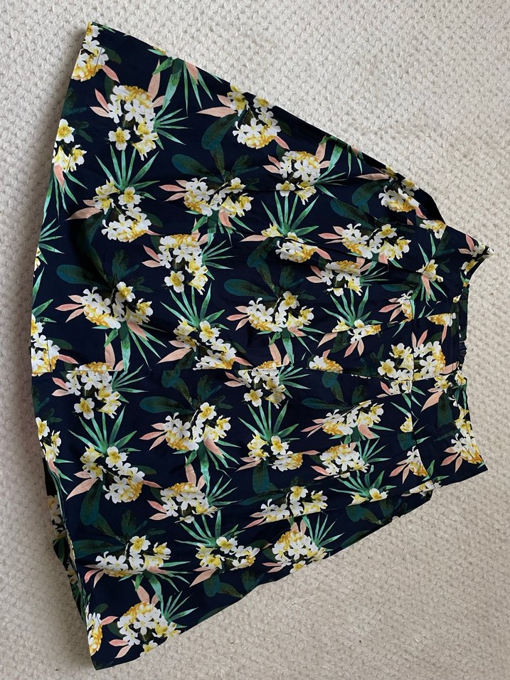 Çiçek Desenli Bohem Midi  Etek - Görsel 3