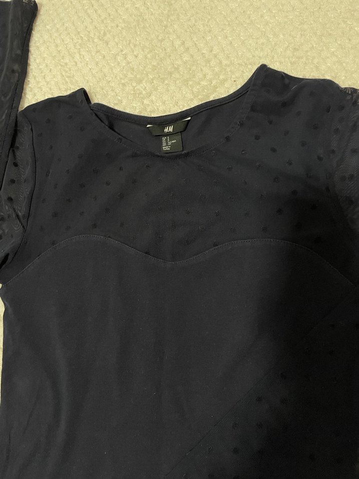 Siyah Dantel Detaylı Uzun Kollu Kadın Bluz - Görsel 5