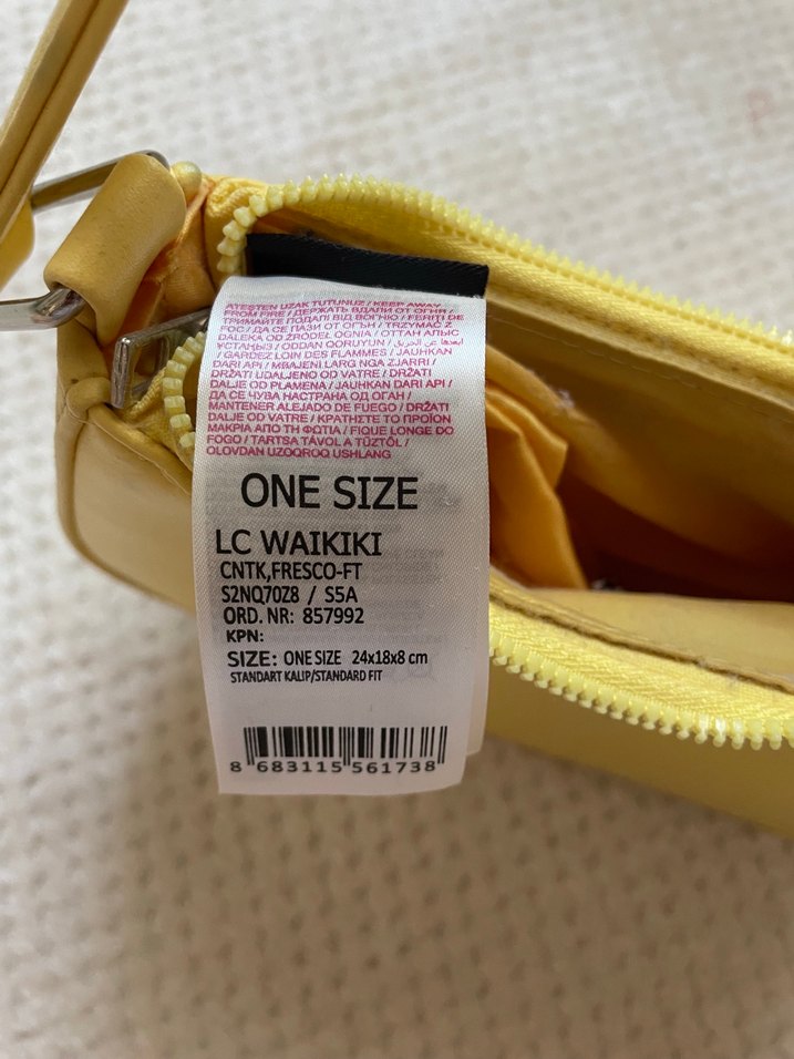 Sarı Minimalist Kadın Omuz Çantası - Görsel 4