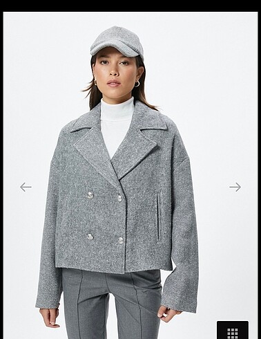 Koton gri düğmeli ceket