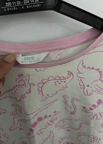 Pembe Baskılı Kız Çocuk Tişörtü - Görsel 3