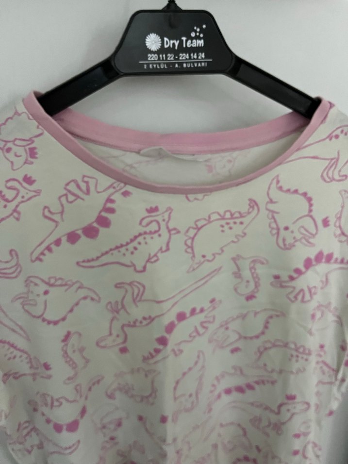 Pembe Baskılı Kız Çocuk Tişörtü - Görsel 2