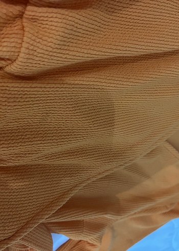 Turuncu V Yakalı Kadın Tulum - Görsel 3