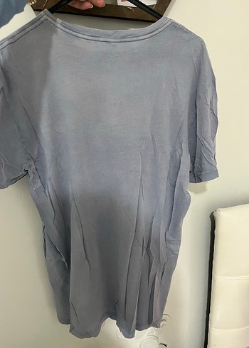 Gri Baskılı Loose Tişört - Görsel 4