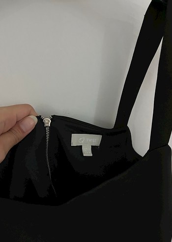 Twist Püsküllü Siyah Mini Büstiyer - Görsel 3