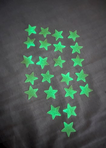 Yeşil Parlak Yıldız tavan Süsleri - Görsel 2