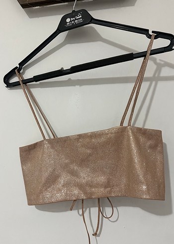 Bej Deri Kemerli Mini Büstiyer - Görsel 2