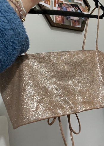 Bej Deri Kemerli Mini Büstiyer - Görsel 4