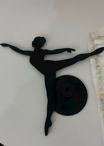 Siyah Balerin Figürin Dekor - Görsel 3