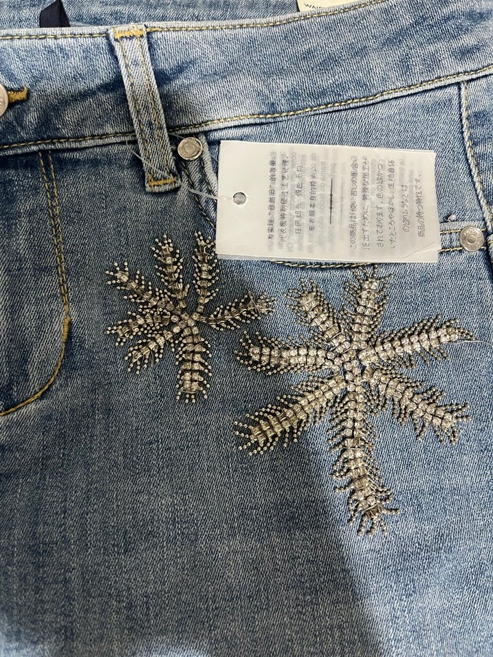 Liu Jo Taş İşlemeli Mavi Kadın Jean Pantolon - Görsel 4
