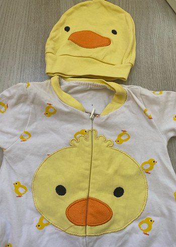 Bebek Erkek Çok Renkli Pamuklu Tulum ve Şapka - Görsel 5