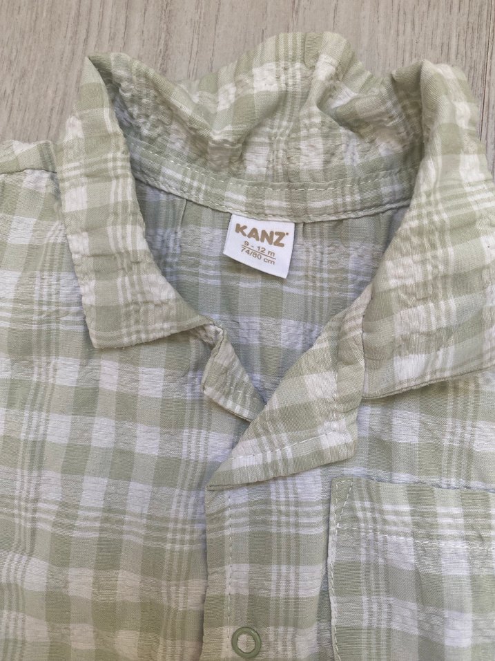 Düğmeli Kısa Kollu Bebek Tulum - Görsel 3