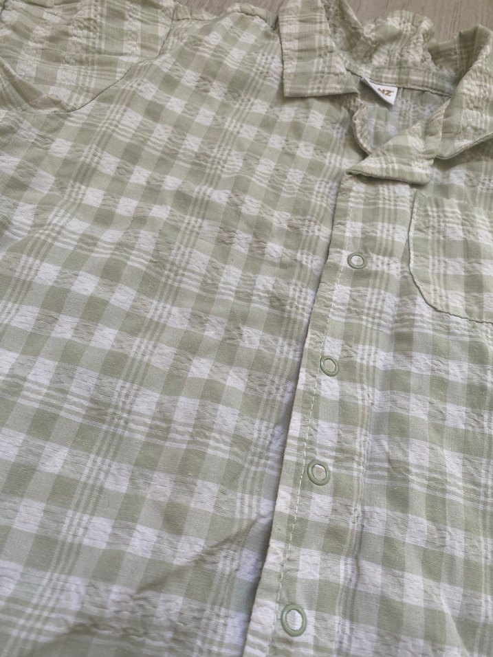 Düğmeli Kısa Kollu Bebek Tulum - Görsel 5