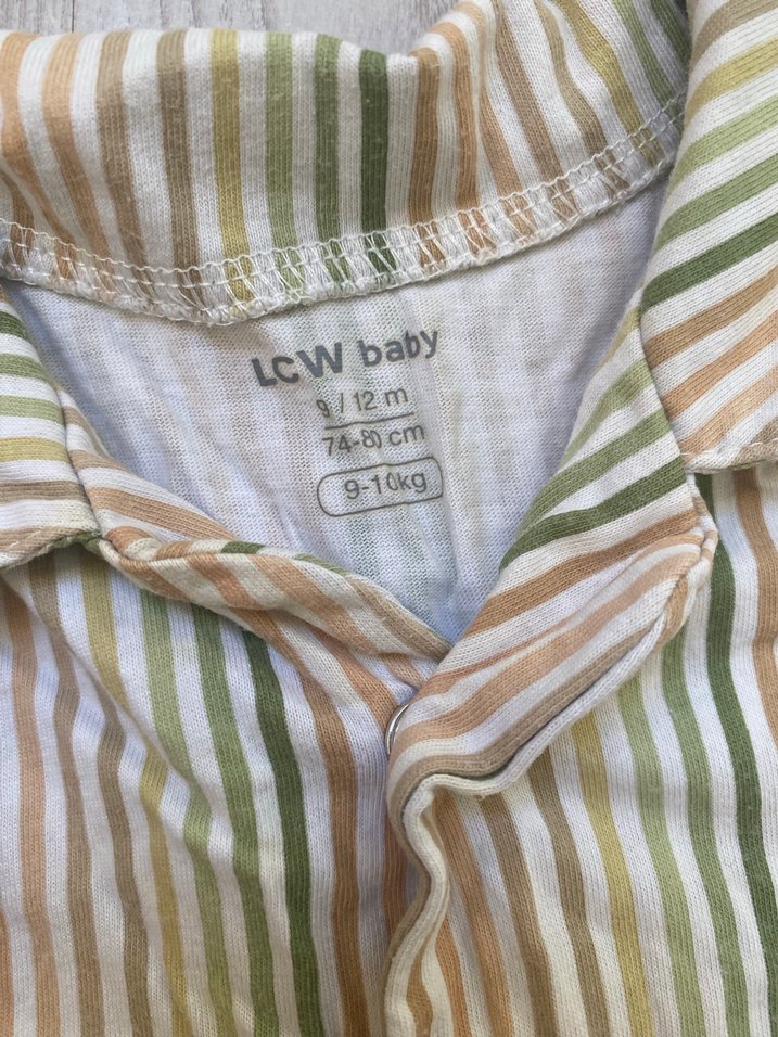 Düğmeli Kısa Kollu Bebek Tulum - Görsel 4