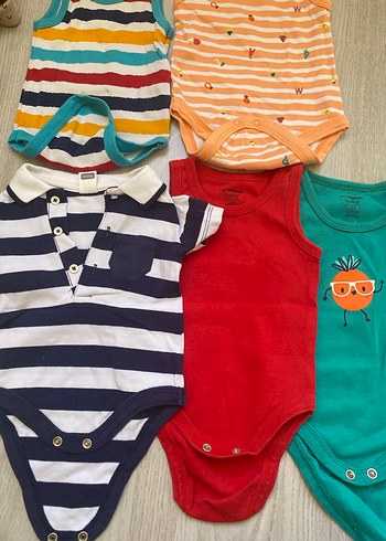 Renkli Kısa Kollu Bebek Body Seti - Görsel 3