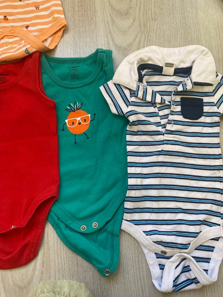 Renkli Kısa Kollu Bebek Body Seti - Görsel 2